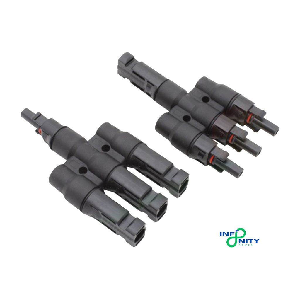 Coppia connettori/sdoppiatori mc4 3 ingressi 