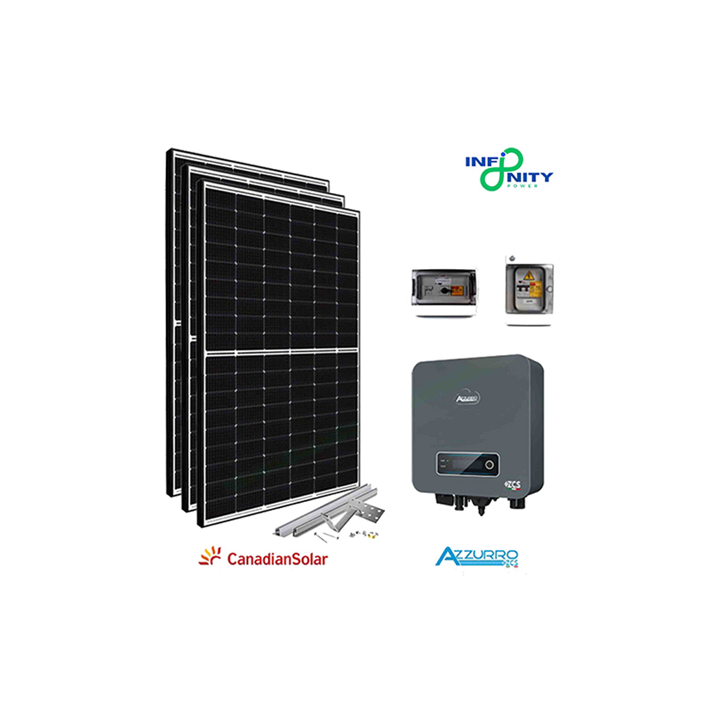 [K3CAZC-C] Kit fotovoltaico 3.2 kw canadian solar – zcs